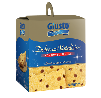 

Giusto® Dolce Natalizio Con Uva Sultanina Senza Zuccheri Aggiunti GIULIANI 600g