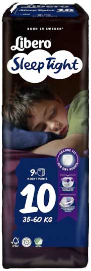 

Libero SleepTight 10 Tena® 9 Pezzi