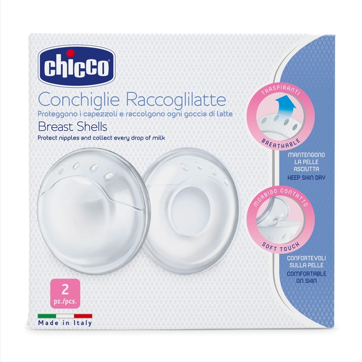 

Natural Feeling Conchiglie Raccoglilatte Chicco® 2 Pezzi