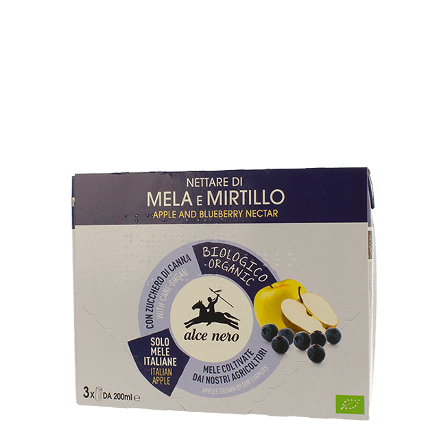 

Nettare Di Mela/Mirtillo Biologico Alce Nero 3x200ml