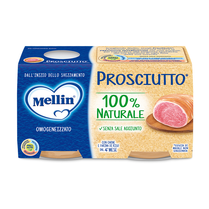 

Omogeneizzati Di Carne Prosciutto Mellin 2x120g