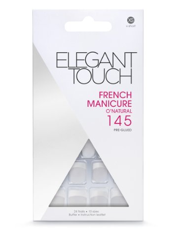 Image of Uragme Elegant Touch French Manicure Unghie Preincollate Natural