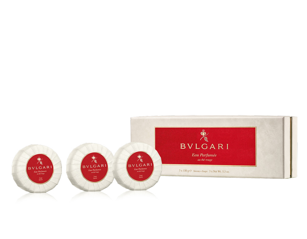 Image of Bvlgari Au Thé Rouge Set 3 Saponi 150g033