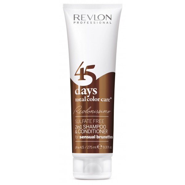 Image of Revlon 45 Days 2In1 Shampoo Protezione Castano 275ml