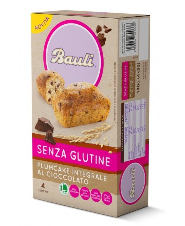 

PLUMCAKE INTEGRALE AL CIOCCOLATO SENZA GLUTINE Bauli® 4 Pezzi