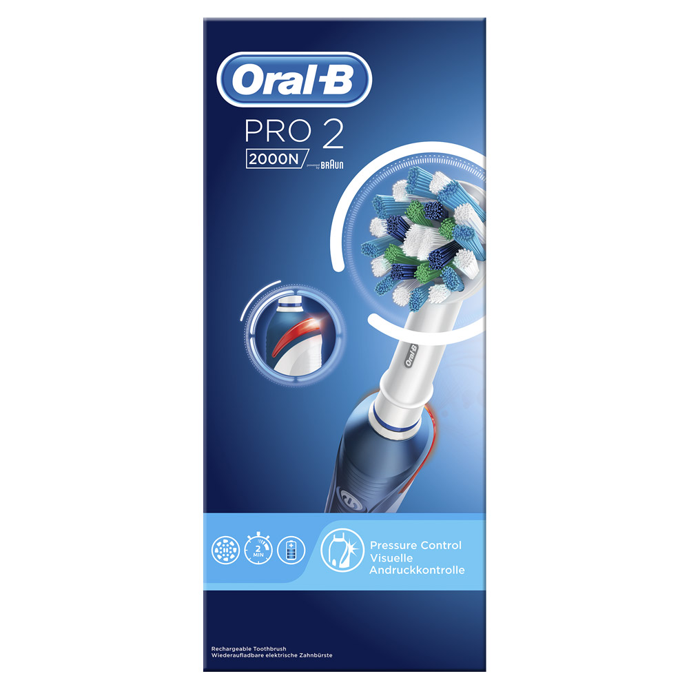 

Oral-B® PRO 2 2000N Cross Action Spazzolino Elettrico Ricaricabile