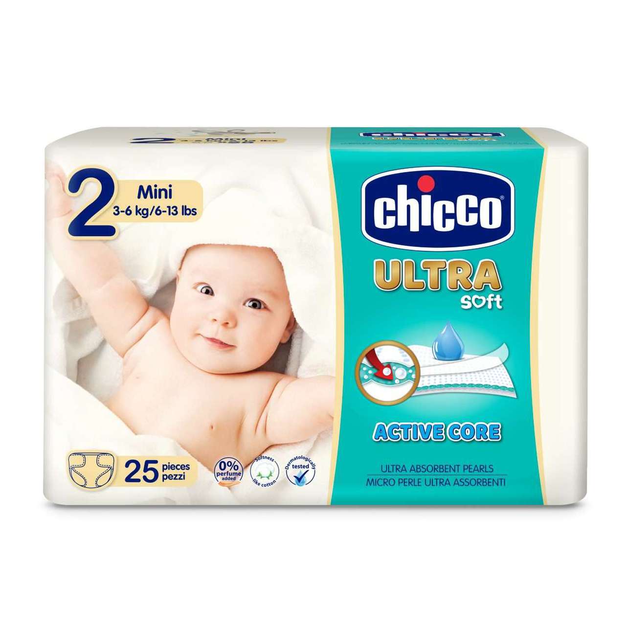 

Pannolino Ultra Soft Mini Taglia 2 3-6Kg Chicco® 25 Pezzi