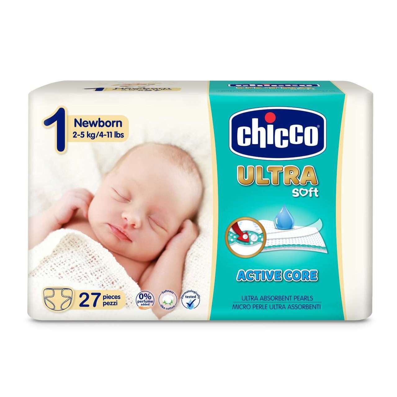 

Pannolino Ultra Soft Taglia 1 2-5kg Chicco® 27 Pezzi