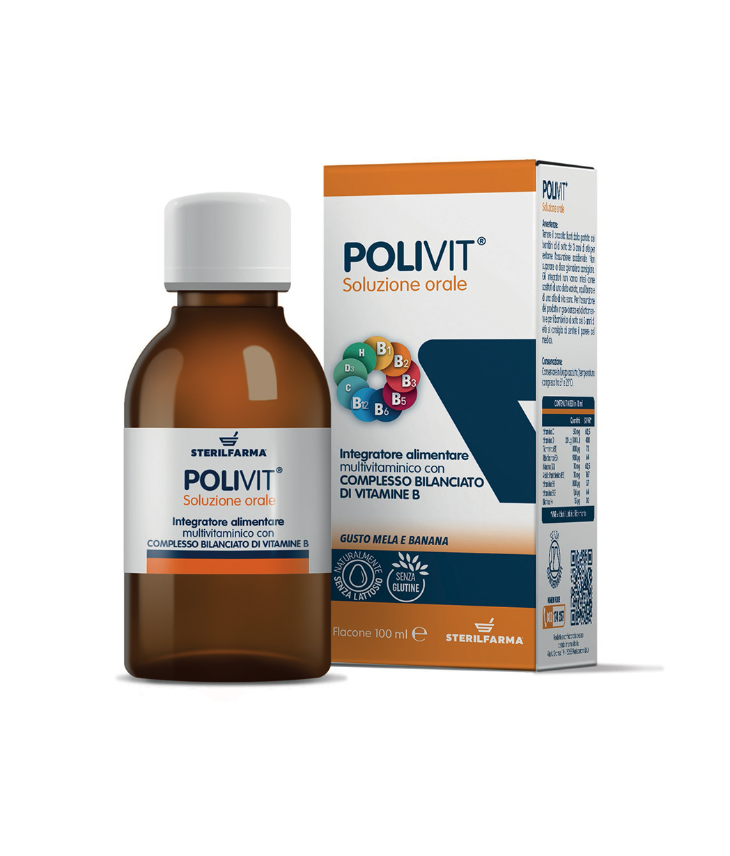 

Polivit® Soluzione Orale Gusto Mela/Banana Sterilfarma 100ml