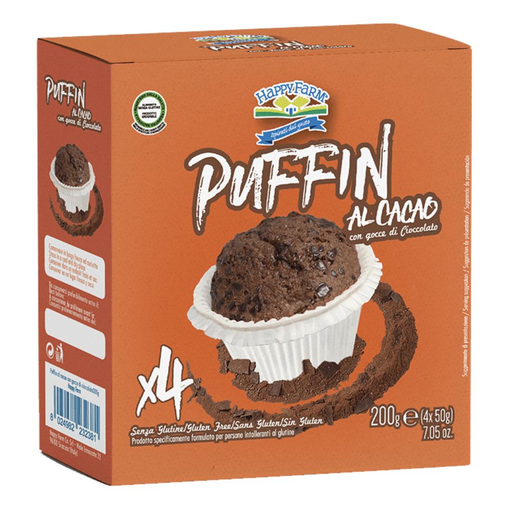 

Puffin Al Cacao Con Gocce Di Cioccolato HAPPY FARM 160g