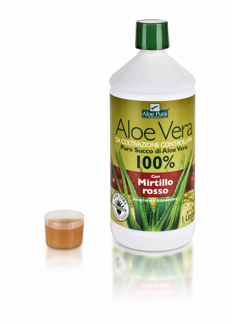 

Puro Succo Di Aloe Vera 100% Con Mirtillo Rosso Aloe Pura® 1l