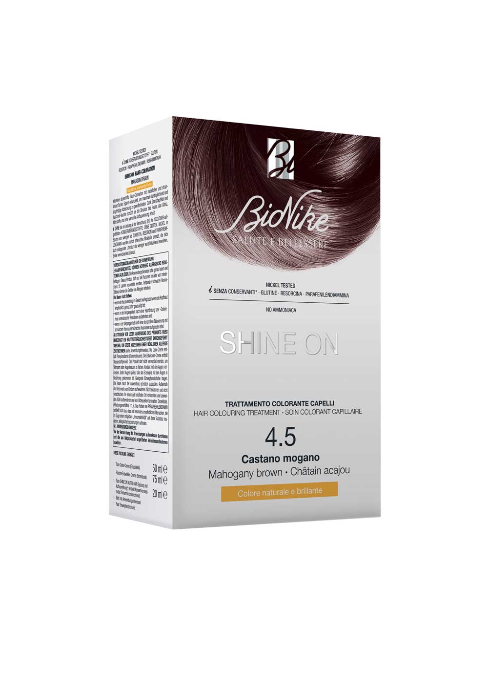 Image of Shine On Trattamento Colorante Capelli Castano Mogano 4.5 BioNike033