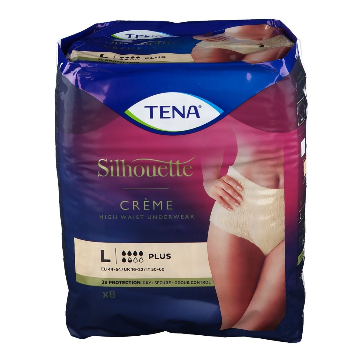 

Silhouette Plus Crème Taglia L TENA® 8 Pezzi