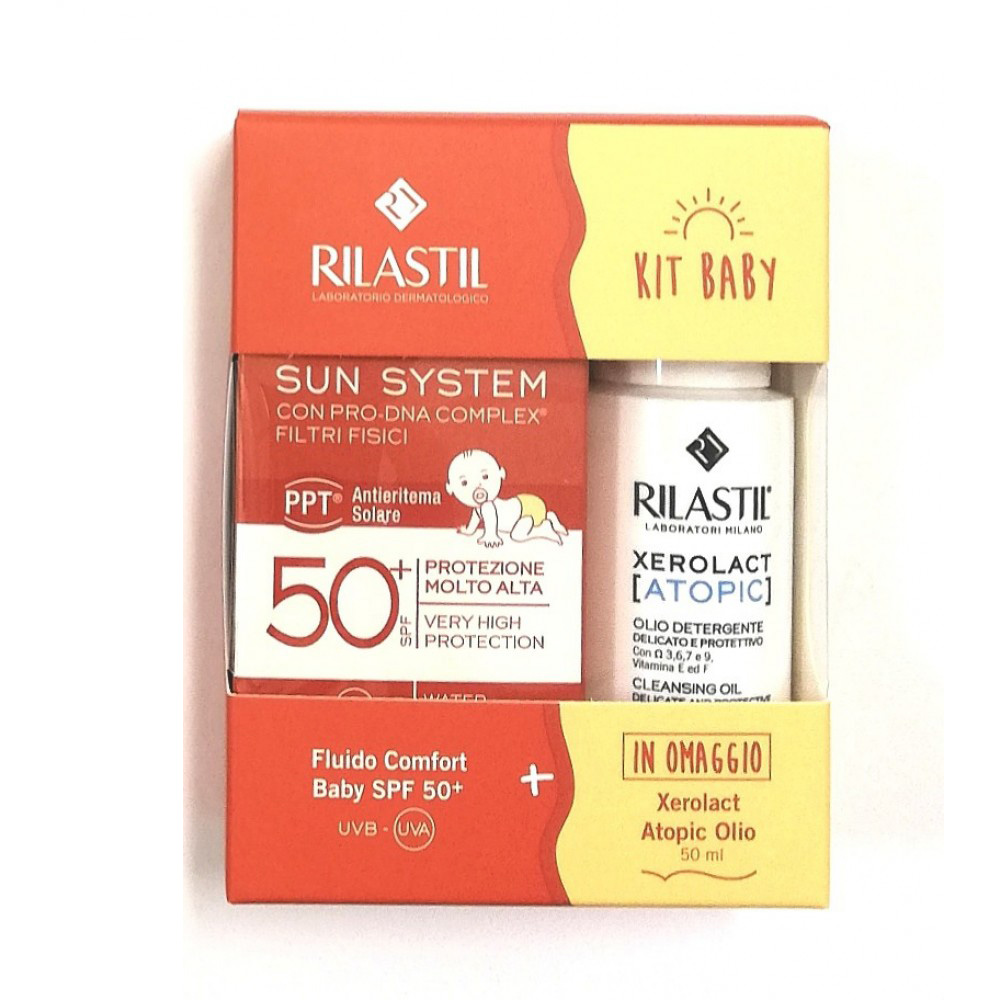 Image of Sun System Kit Baby Fluido Comfort Baby SPF50+ 50ml + Xerolat Atopic 50ml Rilastil(R)