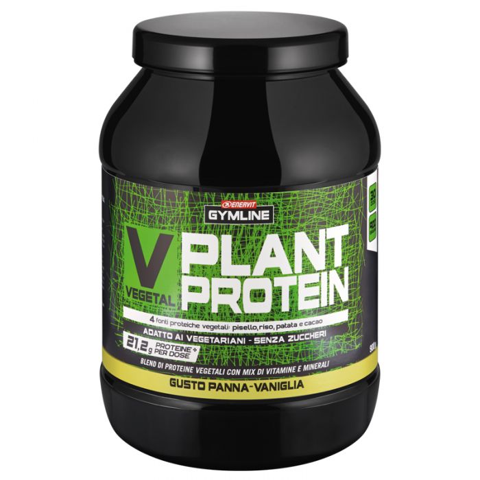 Image of V-Vegetal Plant Protein Blend Gusto Panna-Vaniglia Enervit Gymline 900g