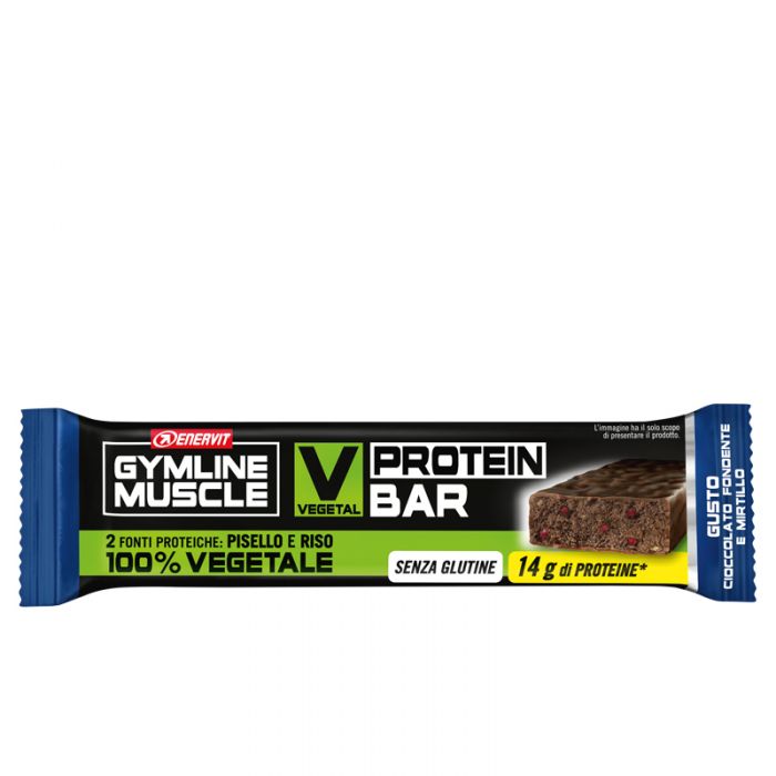 

V-Vegetal Protein Bar Gusto Cioccolato Fondente E Mirtillo Enervit Gymline Muscle 60g