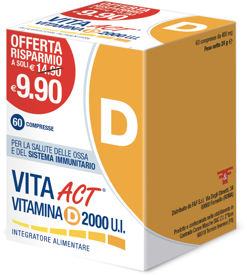 Image of VITA ACT(R) VITAMINA D 2000 U.I. F&F 60 Compresse033