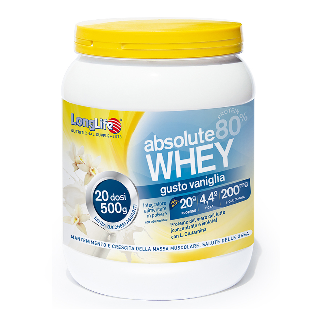 

Absolute Whey 80% Gusto Vaniglia LongLife 500g