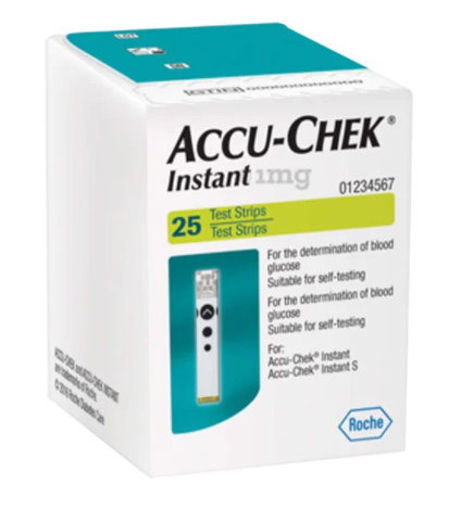 Image of Accu-Chek Instant 1mg Roche 25 Test Strips