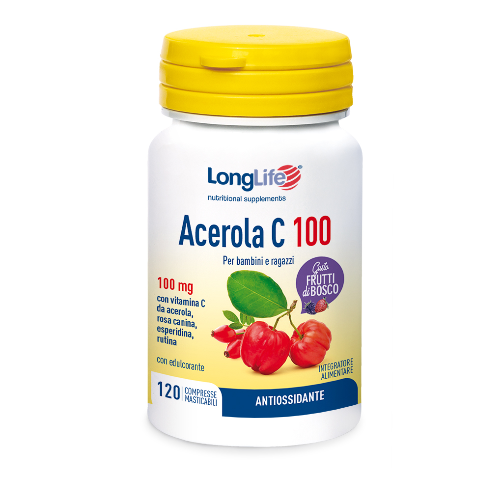 Image of Acerola C 100 LongLife 120 Compresse Masticabili Frutti Di Bosco