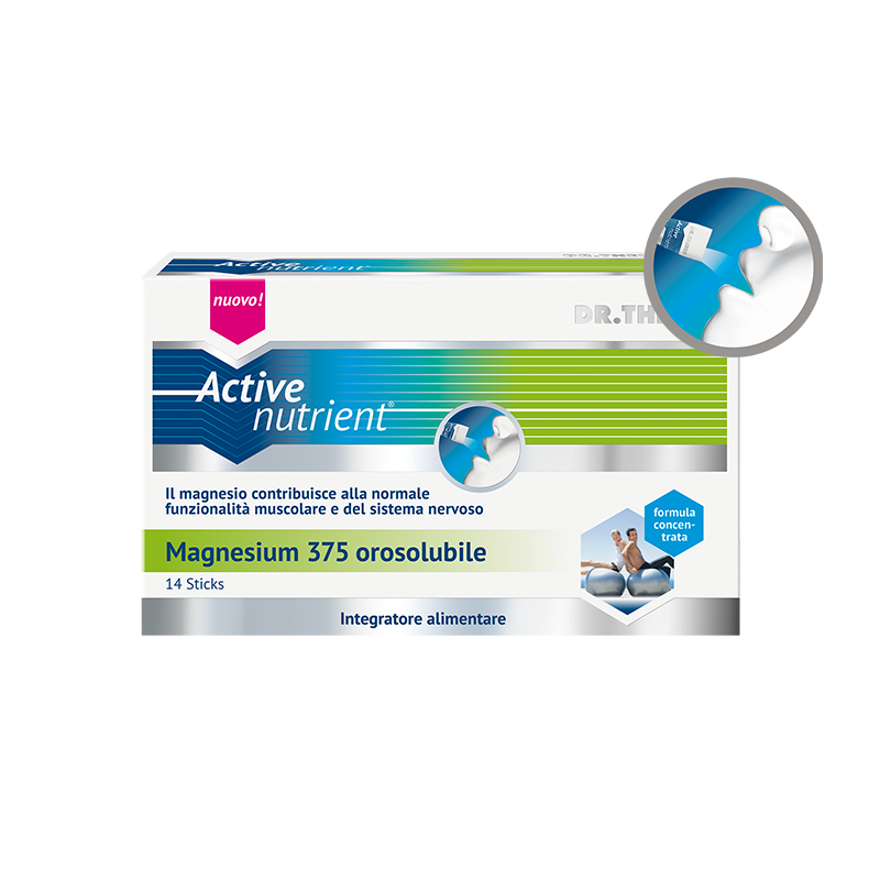 

Active Nutrient® Magnesium 375 Orosolubile Dr. Theiss 14 Sticks