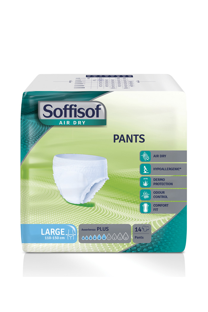 

Air Dry Pants Plus Soffisof 14 Pezzi