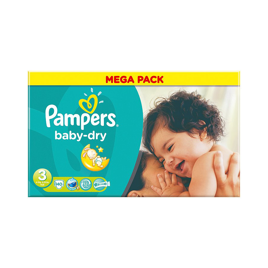 

Baby Dry® Midi Mega Pack Pampers 140 Pannolini