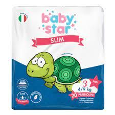 Image of BabyStar Slim Taglia 3 (4-9kg) 20 Pannolini