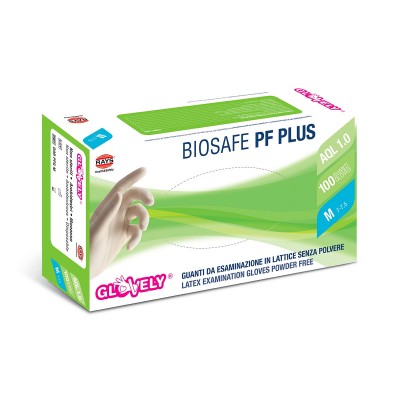 Image of Biosafe PF Plus RAYS 100 Guanti In Lattice Senza Polvere Taglia M033