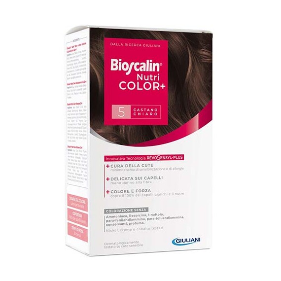 Image of Bioscalin(R) NutriColor+ 5 Castano Chiaro Giuliani 1 Kit033