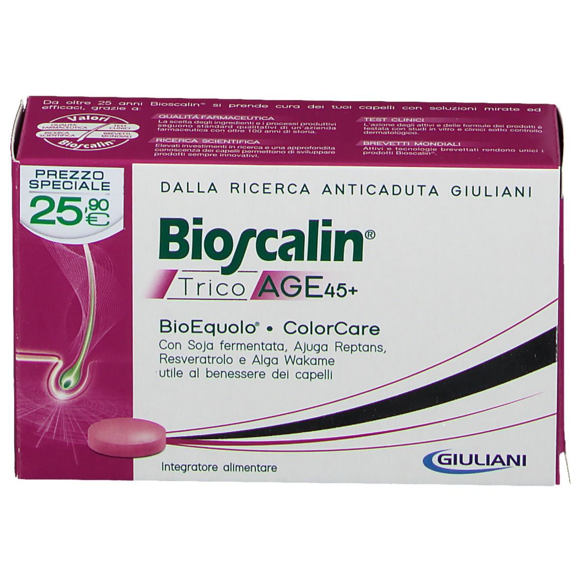 Image of Bioscalin Tricoage 45+ Giuliani 30 Compresse Prezzo Speciale