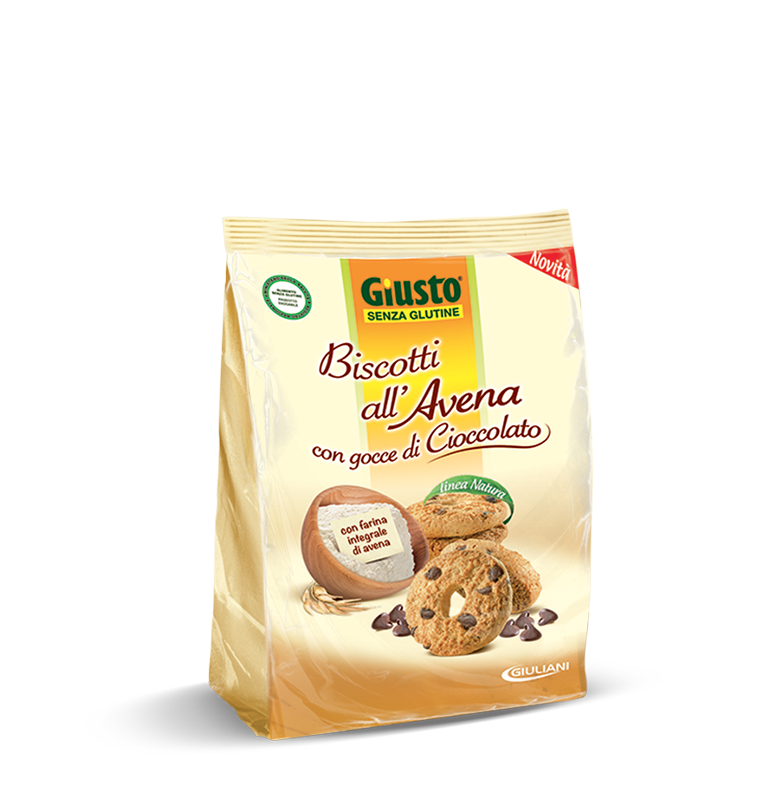 

Biscotti All'Avena Con Gocce Di Cioccolato Giusto 250g