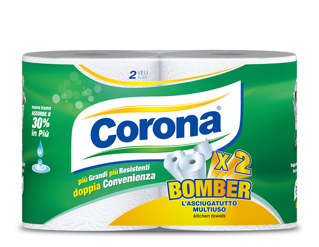 

Bomber Asciugatutto Corona 2 Rotoli