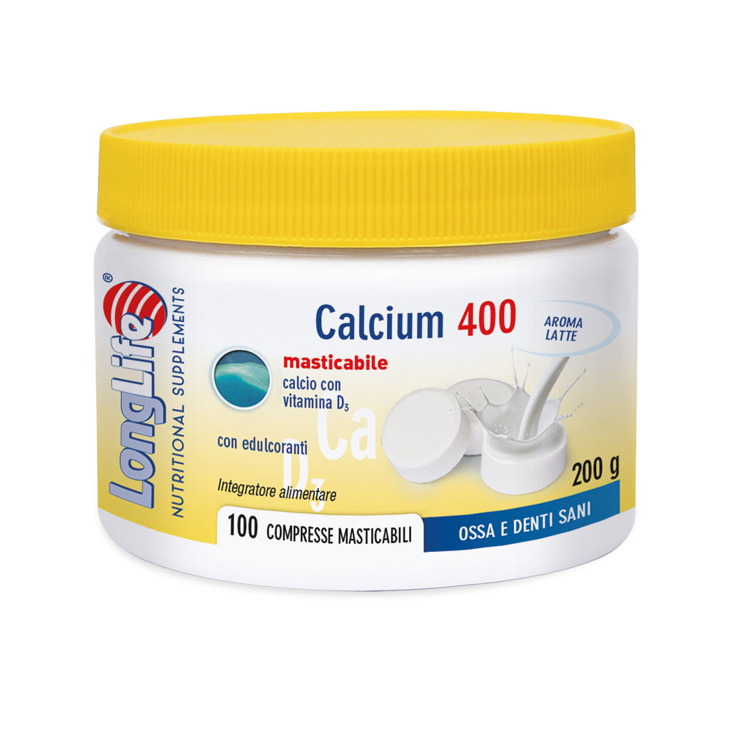 Image of Calcium 400 Latte LongLife 100 Compresse Masticabili