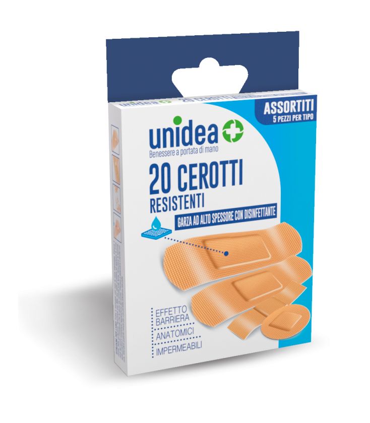 Image of CEROTTI RESISTENTI unidea Formato Assortito 20 Cerotti