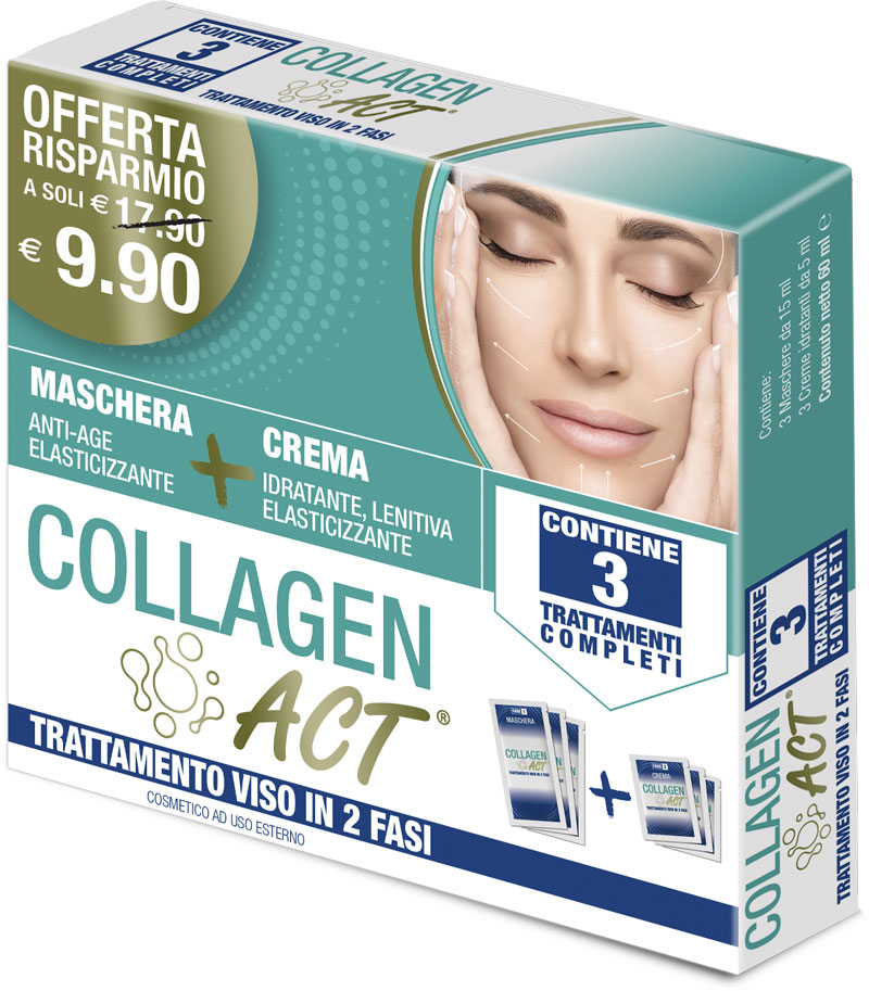 Image of CollagenACT Trattamento Viso 2 Fasi F&F Maschera + Crema