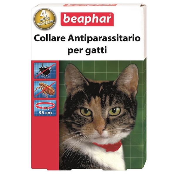 Collare Antiparassitario Per Gatti Beaphar(R) Rosso 14g