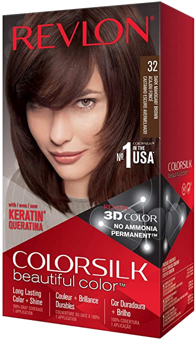 Image of COLORSILK(R) Beautiful Color™ 3D N.32 Dark Mahogany Brown REVLON 1 Tinta