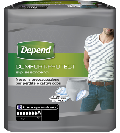 Image of Comfort-Protect Depend(R) 10 Slip Uomo Taglia S/M Assorbenza Super
