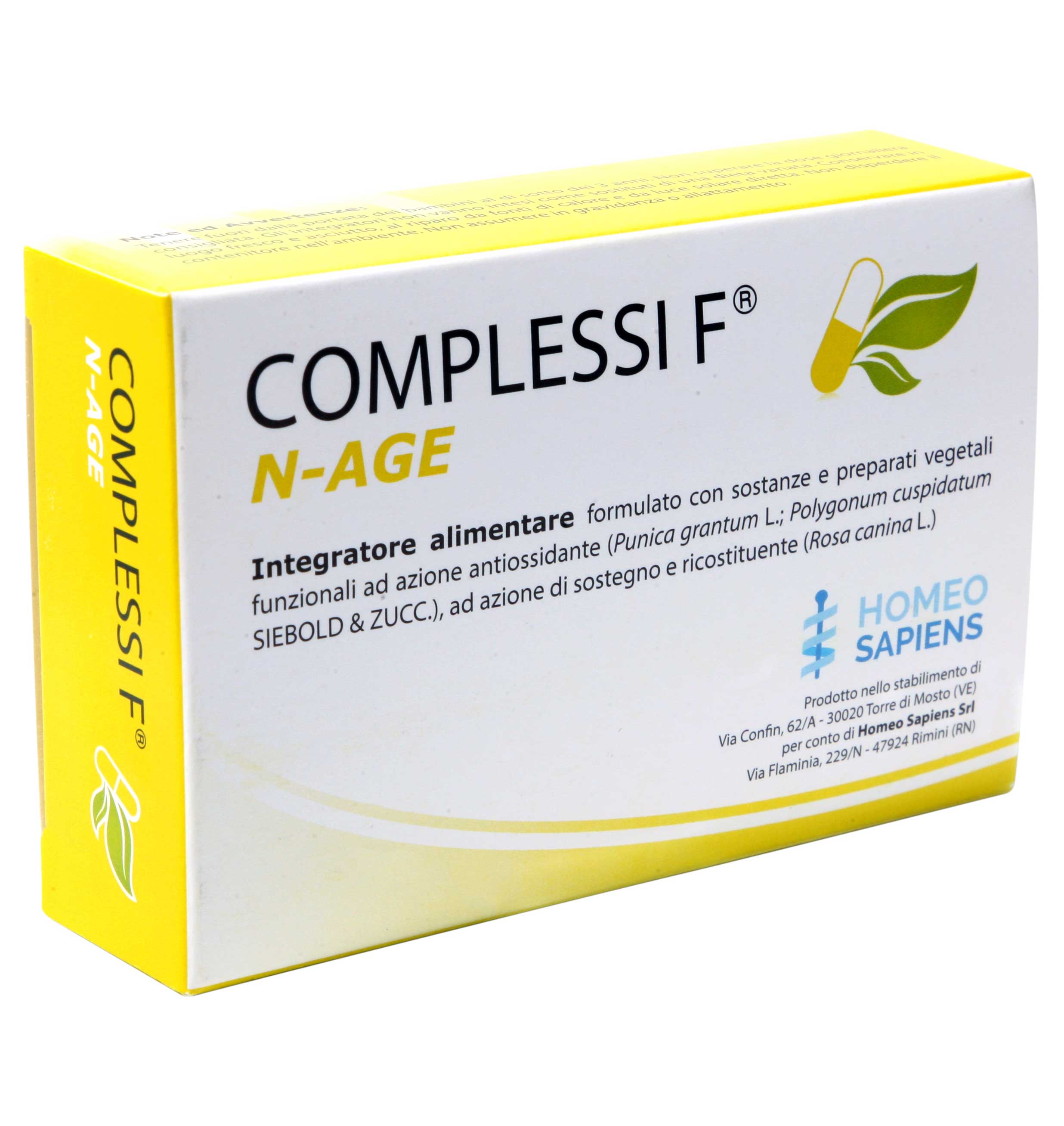Image of Complessi F N-AGE Homeo Sapiens 30 Compresse