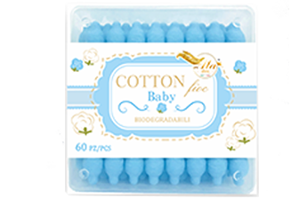 

Cotton Fioc Baby Celeste Ala 60 Bastoncini Cotonati