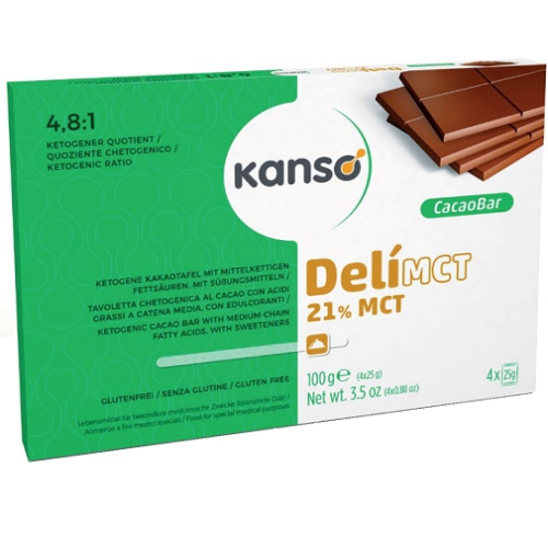 Image of DelìMCT CacaoBar 21% MCT Kanso 4x25g