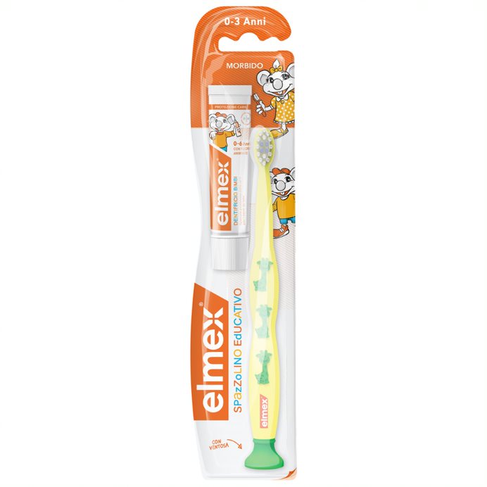 

elmex® Spazzolino Educativo 0-3 Anni + Dentifricio