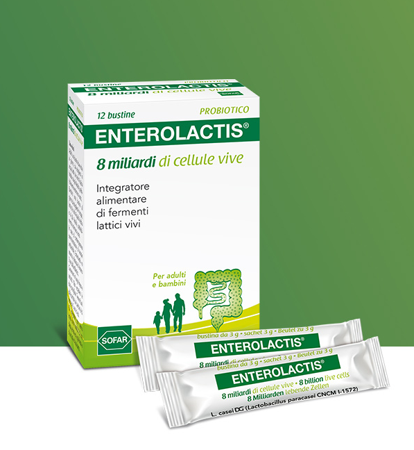 

ENTEROLACTIS® 8MLD Probiotico SOFAR 12 Bustine Orosolubili