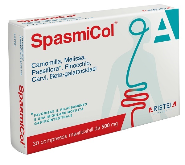 Image of Aristeia Spasmicol Integratore Alimentare 30 Compresse Masticabili 500mg033