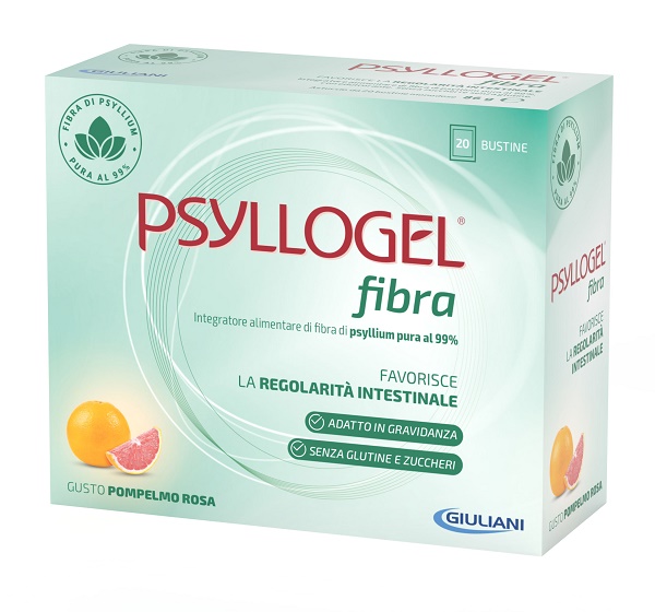 

Nathura Psyllogel Fibra Integratore Alimentare Gusto Pompelmo Rosa, Senza Glutine 20 Bustine