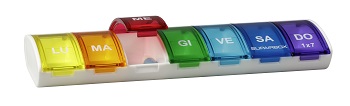 Image of Anmed Supairbox Contenitore Porta Pillole 1x7 Colore Arcobaleno