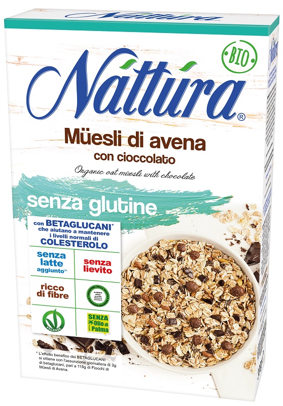 Nattura Muesli Di Avena Con Cioccolato Bio 300 G