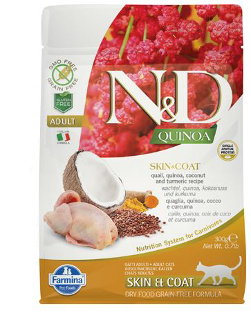 Image of Natural & Delicious Quinoa Skin & Coat Quaglia Grain Free - 300GR033