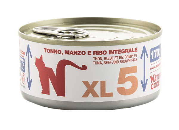Image of XL 5 con Tonno, Manzo e Riso Integrale - 170GR
